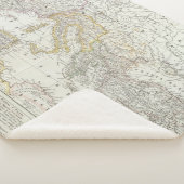 wereldkaart van het oostelijk halfrond sherpa deken (3/4)