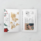 Wereldkaart van het paspoort van de kerstbruiloft (Binnen)