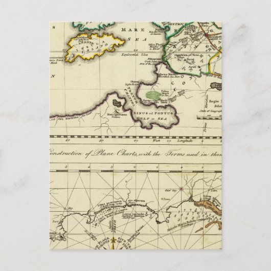 Wereldkaart van het tabularum geographicarum briefkaart (Voorkant)