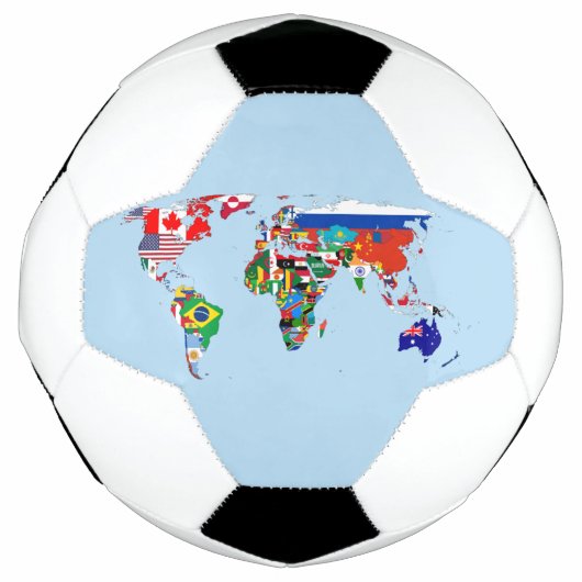 Wereldkaart van het Voetbal van de vlaggen (Voorkant)