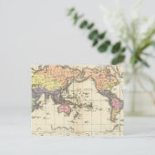 Wereldkaart van kledingstijlen briefkaart (Staand voorkant)