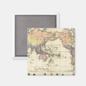 Wereldkaart van kledingstijlen magneet (Voorkant / Achterkant)