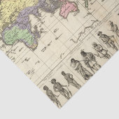 wereldkaart van kledingstijlen tissuepapier (Detail)