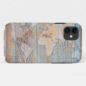 Wereldkaart van kunsthout Case-Mate iPhone case (Achterkant (horizontaal))