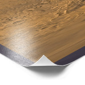 Wereldkaart van Mars Red Planet door satelliet Foto Afdruk (Hoek)