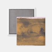 Wereldkaart van Mars Red Planet door satelliet Magneet (Voorkant / Achterkant)