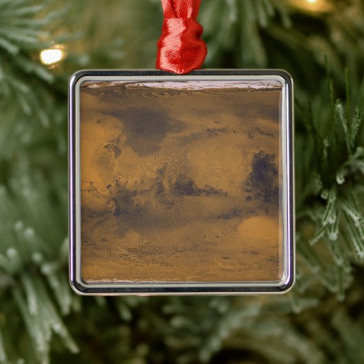 Wereldkaart van Mars Red Planet door satelliet Metalen Ornament (Boom)