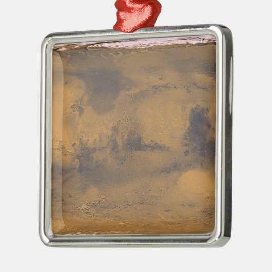 Wereldkaart van Mars Red Planet door satelliet Metalen Ornament (Links)