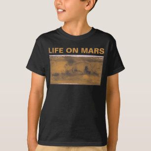 Wereldkaart van Mars Red Planet door satelliet T-shirt