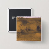 Wereldkaart van Mars Red Planet door satelliet Vierkante Button 5,1 Cm (Voorkant /achterkant)