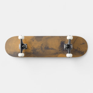 Wereldkaart van Mars Rode Planeet door Satelliet Persoonlijk Skateboard