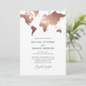 Wereldkaart van metalen roos (Staand voorkant)