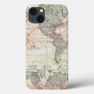 wereldkaart van oceaanstromen Case-Mate iPhone case