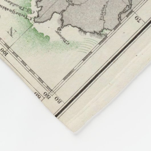 wereldkaart van oceaanstromen fleece deken (Hoek)