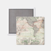 Wereldkaart van oceaanstromen magneet (Voorkant / Achterkant)