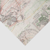 wereldkaart van oceaanstromen tissuepapier (Detail)