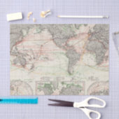 wereldkaart van oceaanstromen tissuepapier (Craft)