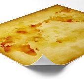 Wereldkaart van oude papierverfproducten poster (Hoek)