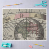 Wereldkaart van planetaire aarde, ontkoppelpapier tissuepapier (Craft)