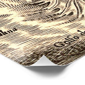 Wereldkaart van Poseidon en Dolphin Antiek Perfect Poster (Hoek)