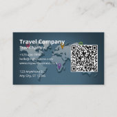 Wereldkaart van reisbureaus visitekaartje (Voorkant)