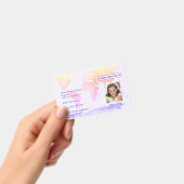 Wereldkaart van Unschooler Student ID Badge (Handheld)