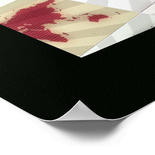 wereldkaart van visuele kunsten poster (Hoek)