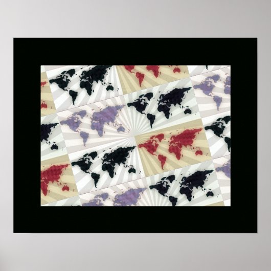 wereldkaart van visuele kunsten poster (Voorkant)