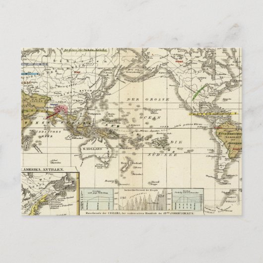 Wereldkaart van ziekten briefkaart (Voorkant)