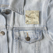 wereldkaart van ziekten vierkante button 5,1 cm (In situ)