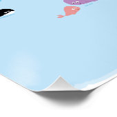 Wereldkaart van zoete en liefdevolle kinderen perfect poster (Hoek)