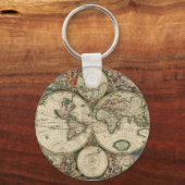Wereldkaart vanaf 1689 sleutelhanger (Voorkant)