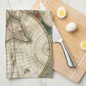 wereldkaart vanaf 1689 theedoek (Quarter Fold)