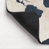 Wereldkaart verharde zeemacht muismat (Hoek)