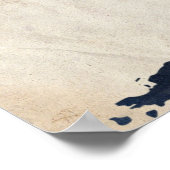 Wereldkaart verharde zeemacht poster (Hoek)