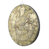 Wereldkaart verwerkt papier dartbord (Voorkant Rechts)