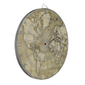 Wereldkaart verwerkt papier dartbord (Voorkant Links)