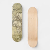 Wereldkaart verwerkt papier persoonlijk skateboard (Voorkant)