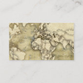 Wereldkaart verwerkt papier visitekaartje (Achterkant)