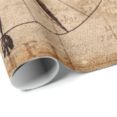 Wereldkaart Verzendtijd compass Sailing Ship Disco Cadeaupapier (Rol Hoek)