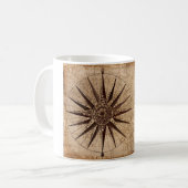 Wereldkaart Verzendtijd compass Sailing Ship Disco Koffiemok (Voorkant links)