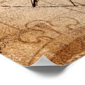 Wereldkaart Verzendtijd compass Sailing Ship Disco Poster (Hoek)