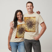 Wereldkaart Verzendtijd compass Sailing Ship Disco T-shirt (Unisex)