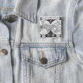 Wereldkaart Vierkante Button 5,1 Cm (In situ)