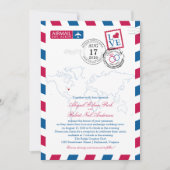 Wereldkaart Virginia USA Airmail | Bruiloft Kaart (Voorkant)