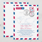 Wereldkaart Virginia USA Airmail | Bruiloft Kaart (Voorkant / Achterkant)