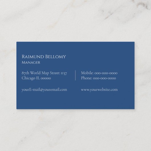 Wereldkaart Visitekaartje (Achterkant)