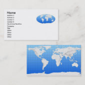 Wereldkaart Visitekaartje (Voorkant / Achterkant)