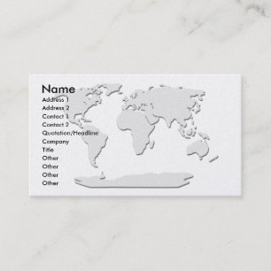 wereldkaart Visitekaartje Platina