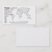wereldkaart Visitekaartje Platina (Voorkant / Achterkant)
